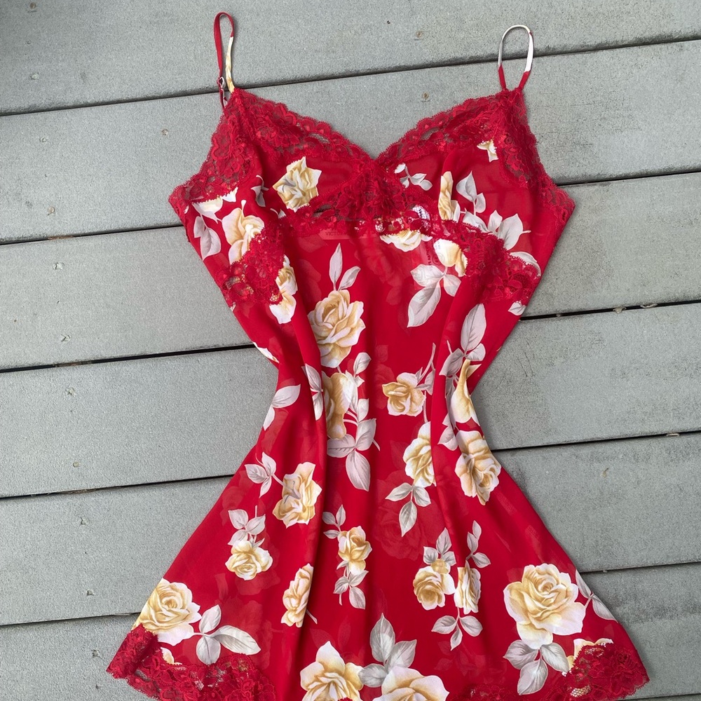 Victoria's Secret Rose Lace Slip Dress